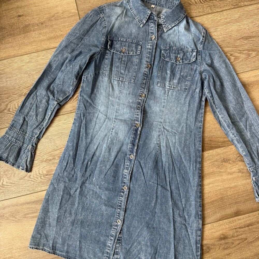 Boutique Denim Blue Dress - Picture 2 of 4